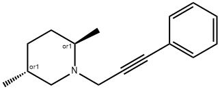 Piperidine, 2,5-dimethyl-1-(3-phenyl-2-propynyl)-, (2R,5R)-rel- (9CI) 구조식 이미지