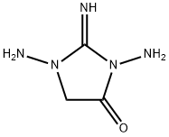 4-Imidazolidinone,1,3-diamino-2-imino-(9CI) Structure