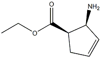 3-Cyclopentene-1-carboxylicacid,2-amino-,ethylester,(1R,2S)-rel-(9CI) 구조식 이미지