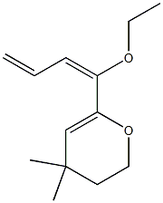 2H-Pyran,6-[(1E)-1-ethoxy-1,3-butadienyl]-3,4-dihydro-4,4-dimethyl-(9CI) Structure