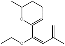 2H-Pyran,6-[(1E)-1-ethoxy-3-methyl-1,3-butadienyl]-3,4-dihydro-2-methyl-(9CI) Structure