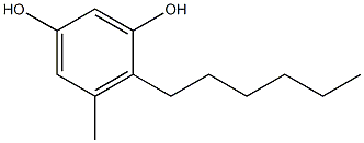 1,3-벤젠디올,4-헥실-5-메틸-(9CI) 구조식 이미지