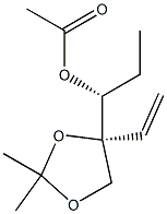 D-트레오-펜티톨,1,2-디데옥시-4-C-에테닐-4,5-O-(1-메틸에틸리덴)-,아세테이트(9CI) 구조식 이미지