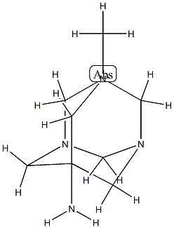 3,5-Diaza-1-azoniatricyclo[3.3.1.13,7]decane,7-amino-1-methyl-(9CI) Structure