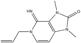 2H-Imidazo[4,5-c]pyridin-2-one,1,3,4,5-tetrahydro-4-imino-1,3-dimethyl-5-(2-propenyl)-(9CI) Structure