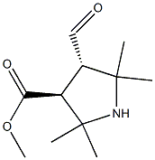 3-Pyrrolidinecarboxylicacid,4-formyl-2,2,5,5-tetramethyl-,methylester,(3R,4R)-rel-(9CI) Structure