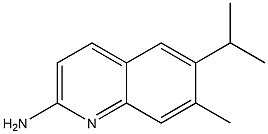 2-Quinolinamine,7-methyl-6-(1-methylethyl)-(9CI) Structure
