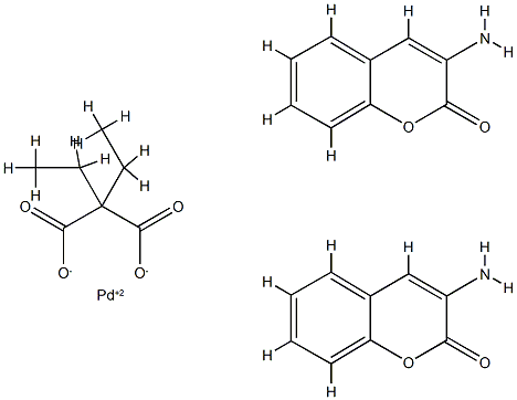 팔라듐(II),BIS(2-OXO-2H-1-BENZOPYRAN-3-YLAMMINE)(디에틸말로나토)-,(Z) 구조식 이미지