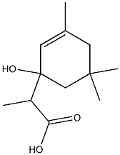 2-Cyclohexene-1-aceticacid,1-hydroxy-alpha,3,5,5-tetramethyl-(9CI) Structure