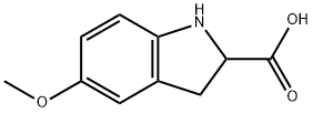 1H-Indole-2-carboxylic acid, 2,3-dihydro-5-methoxy- Structure