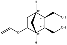 Bicyclo[2.2.1]heptane-2,3-dimethanol, 5-(ethenyloxy)-, (1R,2R,3R,4R)-rel- (9CI) 구조식 이미지