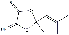 1,3-Oxathiolane-5-thione,4-imino-2-methyl-2-(2-methyl-1-propenyl)-(9CI) 구조식 이미지