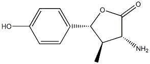 2(3H)-Furanone,3-aminodihydro-5-(4-hydroxyphenyl)-4-methyl-,(3alpha,4bta,5alpha)-(9CI) 구조식 이미지