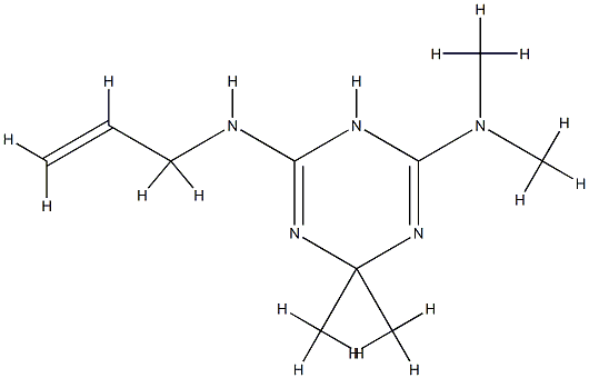 1,3,5-Triazine-2,4-diamine,1,6-dihydro-N,N,6,6-tetramethyl-N-2-propenyl-(9CI) 구조식 이미지