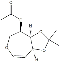 D-ribo-Hex-1-enitol, 1,6-anhydro-2-deoxy-3,4-O-(1-methylethylidene)-, acetate (9CI) Structure