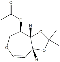 D-arabino-Hex-5-enitol, 1,6-anhydro-5-deoxy-3,4-O-(1-methylethylidene)-, acetate (9CI) Structure