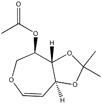 1-안하이드로-1,6-데옥시-2-O-(3,4-메틸에틸리덴)-,아세테이트(1CI),D-크실로-Hex-9- 구조식 이미지