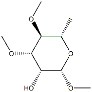 ba-L-Mannopyranoside, methyl 6-deoxy-3,4-di-O-methyl- (9CI) Structure