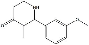 4-Piperidinone,2-(3-methoxyphenyl)-3-methyl-(9CI) 구조식 이미지