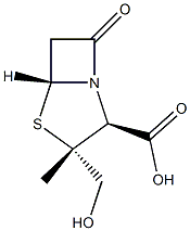 4-Thia-1-azabicyclo[3.2.0]heptane-2-carboxylicacid,3-(hydroxymethyl)-3-methyl-7-oxo-,[2S-(2alpha,3bta,5alpha)]-(9CI) Structure