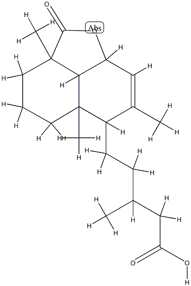 2a,3,4,5,5a,6,8a,8b-Octahydro-β,2a,5a,7-tetramethyl-2-oxo-2H-naphtho[1,8-bc]furan-6-pentanoic acid 구조식 이미지