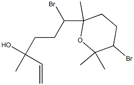 3,4,5,6-Tetrahydro-δ,5-dibromo-α-vinyl-α,2,6,6-tetramethyl-2H-pyran-2-butan-1-ol Structure