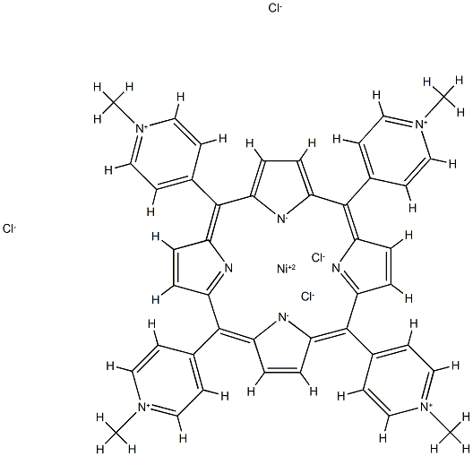 Nickel(II) meso -tetra(N-methyl-4-pyridyl)porphine tetrachloride Structure