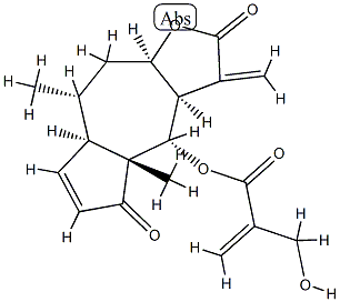 2-(Hydroxymethyl)propenoic acid [(3aR)-2,3,3a,4,4a,5,7aα,8,9,9aα-decahydro-4aβ,8α-dimethyl-3-methylene-2,5-dioxoazuleno[6,5-b]furan-4α-yl] ester Structure