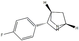 2-Azabicyclo[2.2.1]heptane,5-(4-fluorophenyl)-,(1R,4R,5R)-rel-(9CI) 구조식 이미지