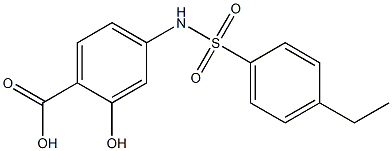 4-{[(4-ethylphenyl)sulfonyl]amino}-2-hydroxybenzoic acid 구조식 이미지