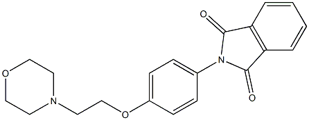 N-(4-(베타-N'-모르폴리노에톡시)페닐)프탈이미드 구조식 이미지