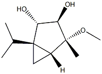 Bicyclo[3.1.0]hexane-2,3-diol, 4-methoxy-4-methyl-1-(1-methylethyl)-, (1R,2S,3R,4R,5R)-rel-(+)- (9CI) 구조식 이미지