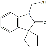 2H-Indol-2-one,3,3-diethyl-1,3-dihydro-1-(hydroxymethyl)-(9CI) Structure