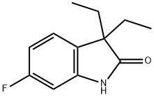 2H-Indol-2-one,3,3-diethyl-6-fluoro-1,3-dihydro-(9CI) Structure