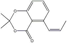 4H-1,3-Benzodioxin-4-one,2,2-dimethyl-5-(1Z)-1-propenyl-(9CI) 구조식 이미지