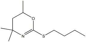 4H-1,3-Oxazine,2-(butylthio)-5,6-dihydro-4,4,6-trimethyl-(9CI) 구조식 이미지