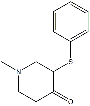 4-피페리디논,1-메틸-3-(페닐티오)-(9Cl) 구조식 이미지