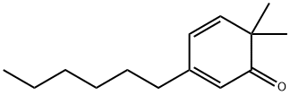 2,4-Cyclohexadien-1-one,3-hexyl-6,6-dimethyl-(9CI) Structure