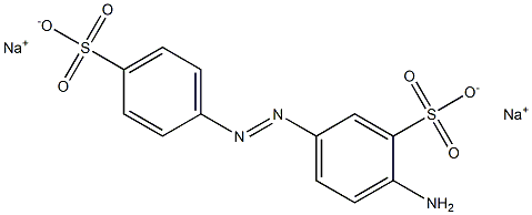 벤젠술폰산,2-아미노-5-(2-(4-술포페닐)디아제닐)-,나트륨염(1:) 구조식 이미지