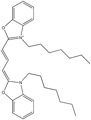 3,3'-diheptyloxycarbocyanine Structure