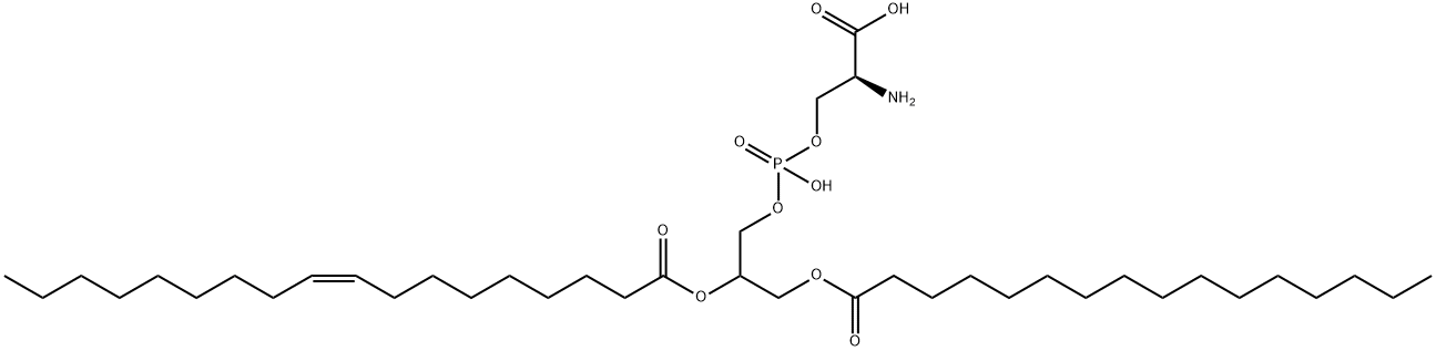 1-팔미토일-2-올레오일포스파티딜세린 구조식 이미지