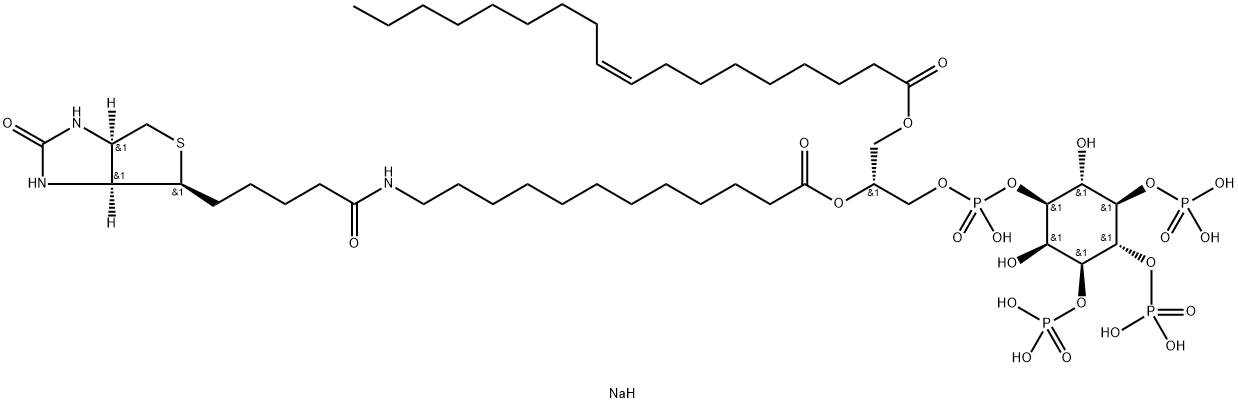 1-oleoyl-2-[12-biotinyl(aMinododecanoyl)]-sn-glycero-3-phosphoinositol-3,4,5-trisphosphate (sodiuM salt) 구조식 이미지