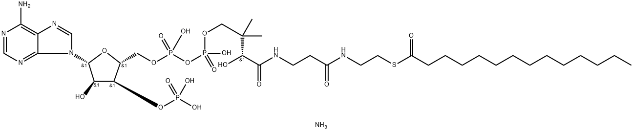 Myristoyl CoenzyMe A (aMMoniuM salt) Structure