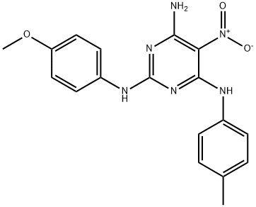 N~2~-(4-methoxyphenyl)-N~4~-(4-methylphenyl)-5-nitropyrimidine-2,4,6-triamine Structure