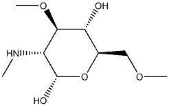글루코피라노스,2-데옥시-3,6-디-O-메틸-2-(메틸아미노)-,알파-D-(8CI) 구조식 이미지