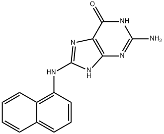 N-(guanin-8-yl)-1-naphthylamine 구조식 이미지