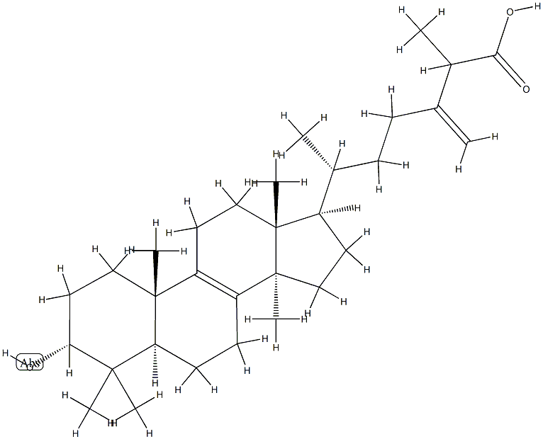 3α-Hydroxy-24-methylene-5α-lanost-8-en-26-oic acid Structure