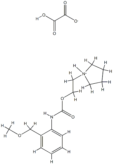 2-hydroxy-2-oxo-acetate, 2-(2,3,4,5-tetrahydropyrrol-1-yl)ethyl N-[2-( methoxymethyl)phenyl]carbamate 구조식 이미지