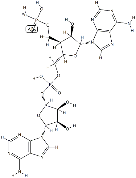 adenyl-5'-O-phosphorothioate-(3'-5')adenosine 구조식 이미지