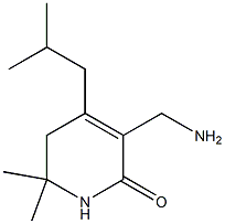 2(1H)-Pyridone,3-(aminomethyl)-5,6-dihydro-4-isobutyl-6,6-dimethyl-(8CI) 구조식 이미지